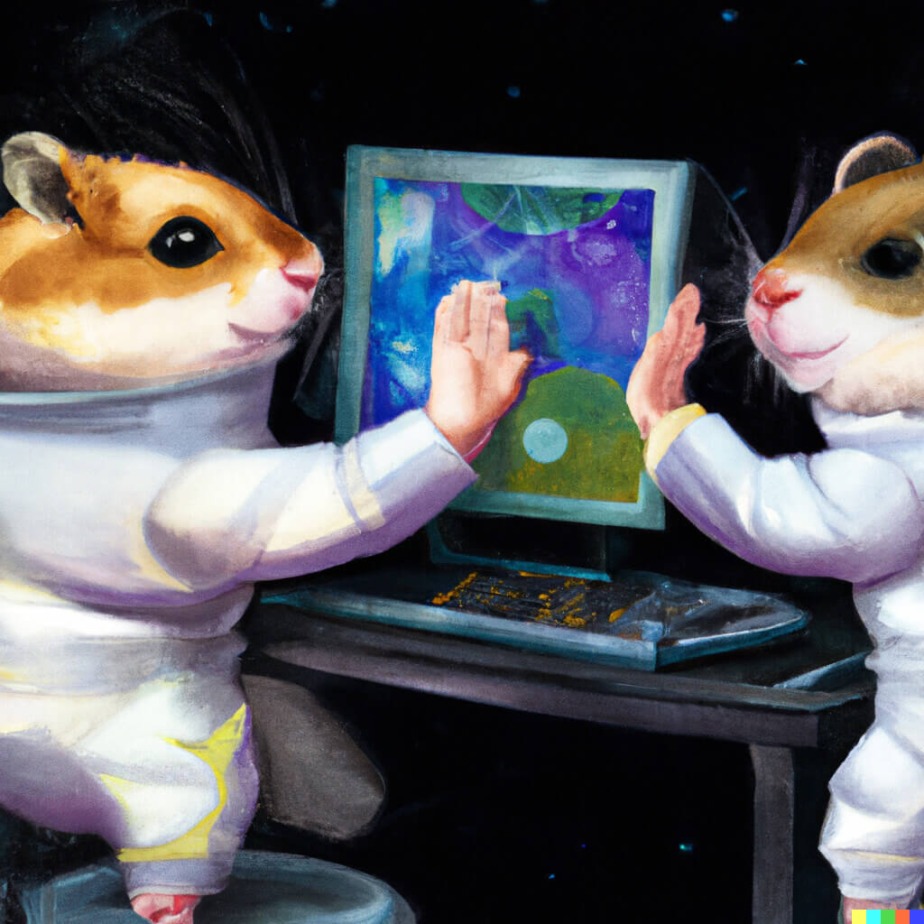 A team of space hamsters that have avoided common problems when building their backend with microservices.