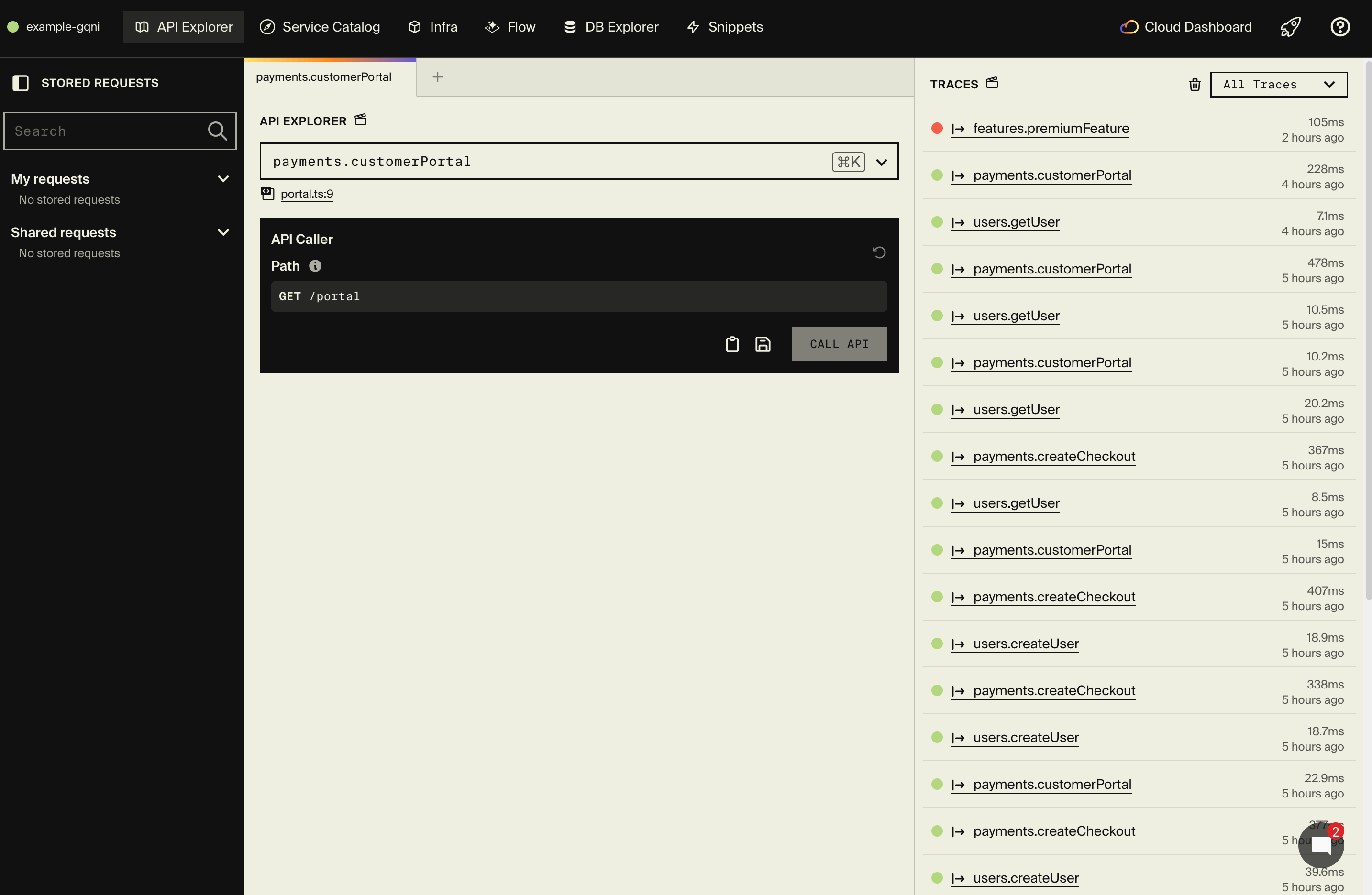 API Explorer and Service Catalog