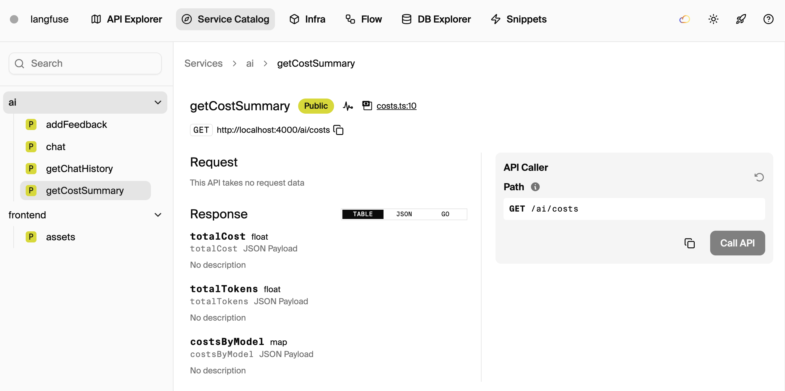 Encore API explorer
