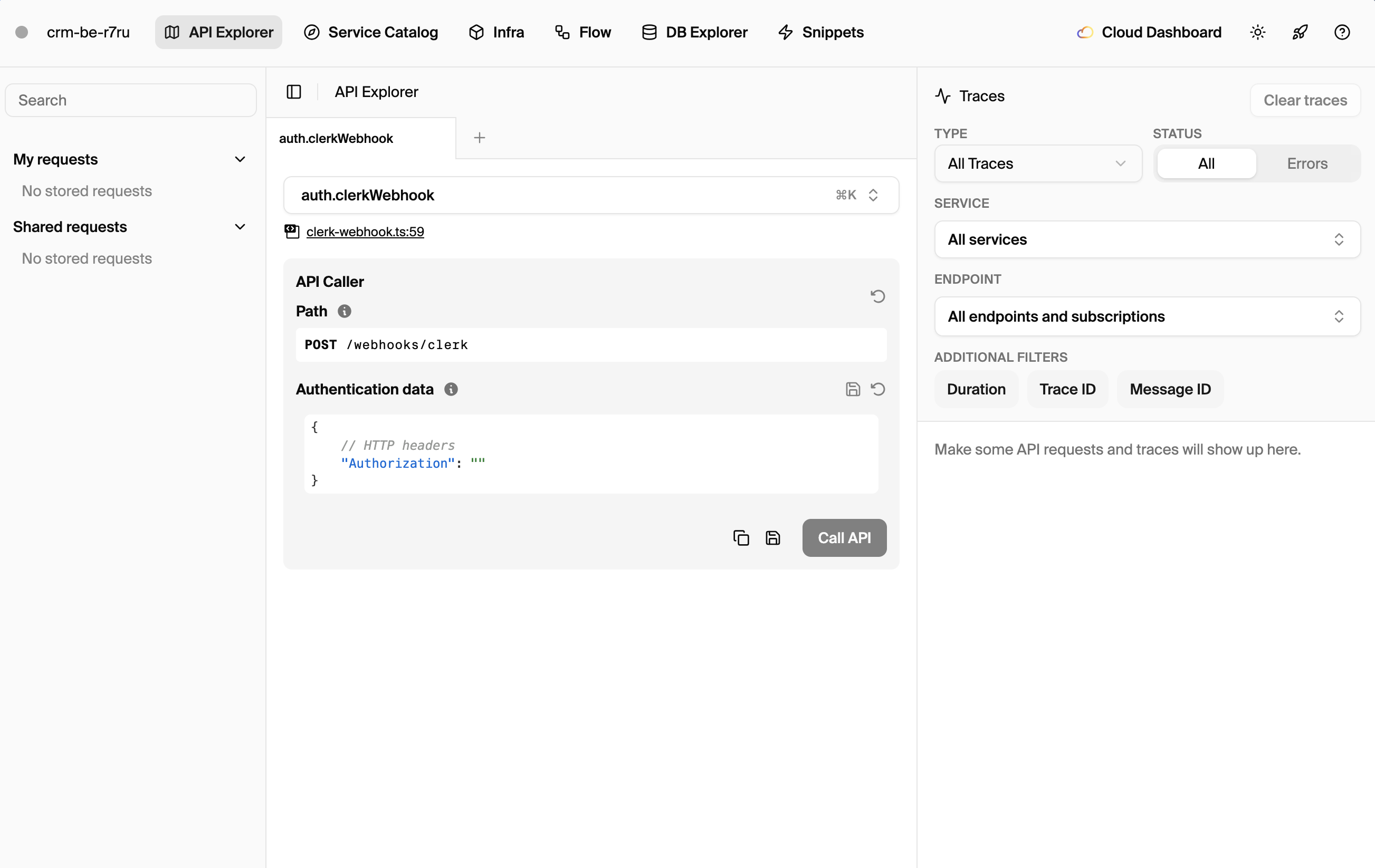 Encore local development dashboard